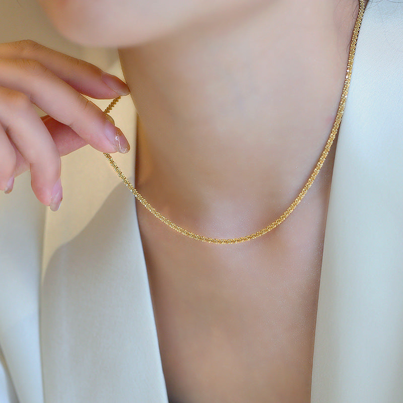 Fashion Niche Starry Titanium Steel Female Necklaces