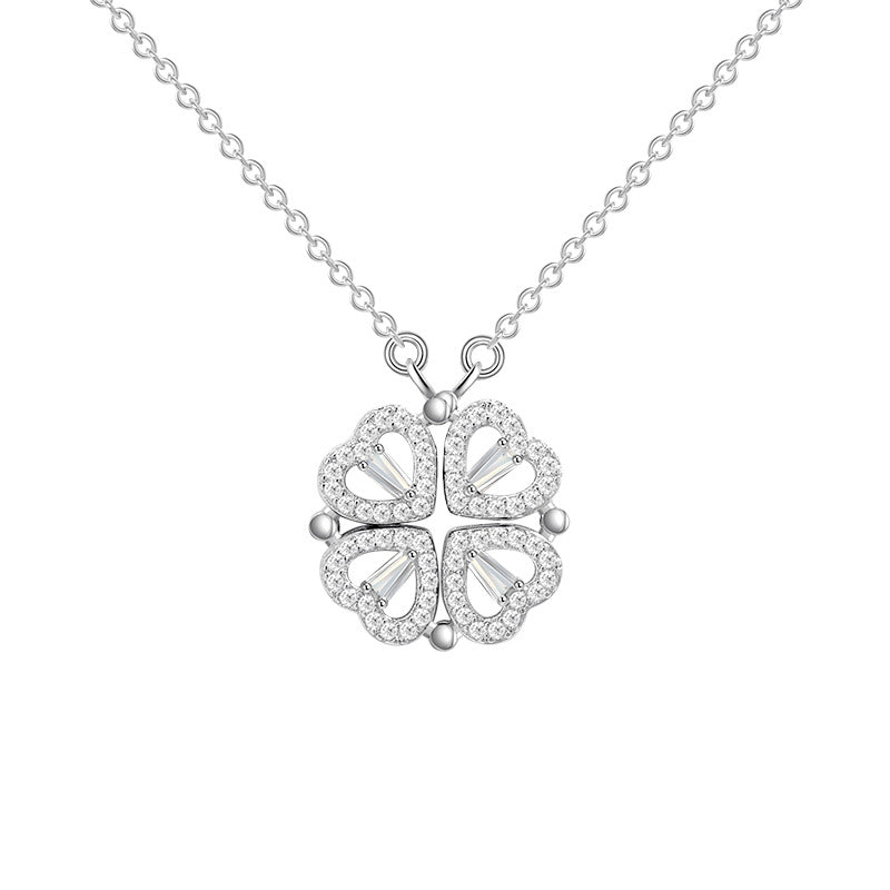Love Heart Flowers Niche Design Heart-shaped Necklaces