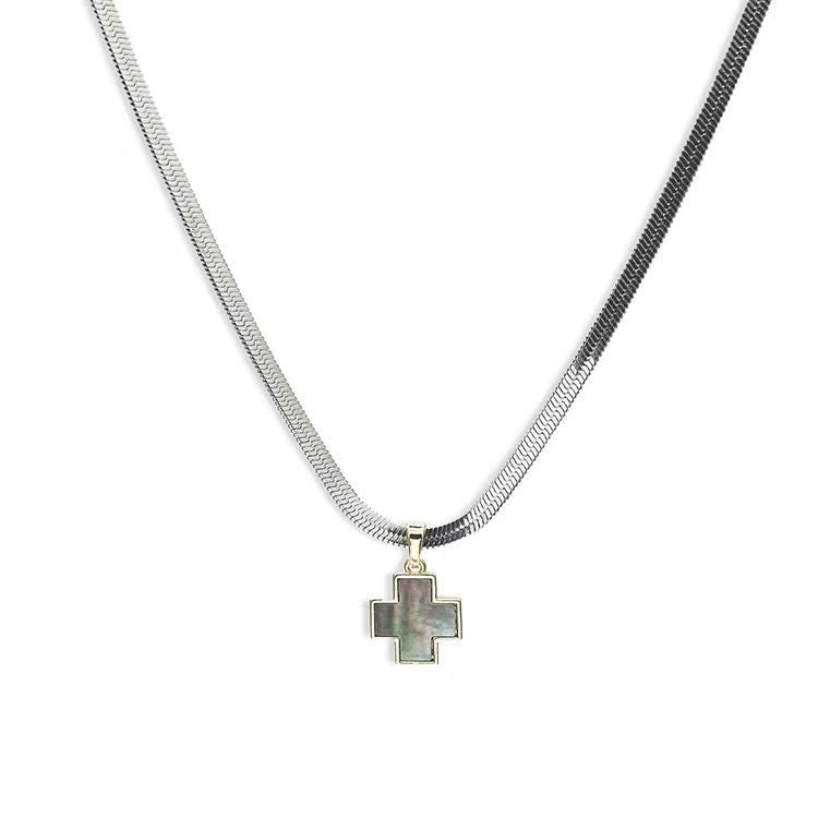 Women's & Men's Clover Cross Color Fritillary Simple Niche Necklaces