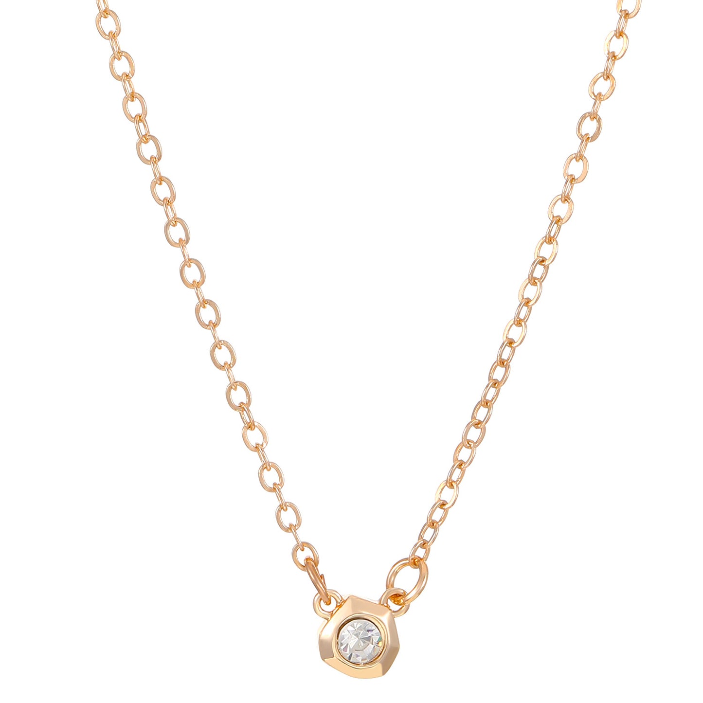 Geometric Inlaid Zircon Exquisite Water Drop Necklaces