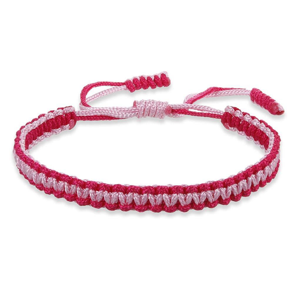 Women's Handmade Multicolor Jade Thread Braided Adjustable Bracelets