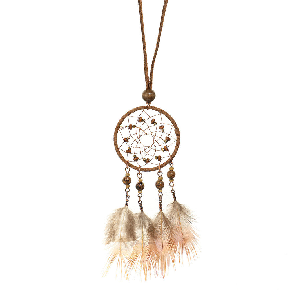 Sweater Chain Hand-woven Feather Scenic Spot Necklaces