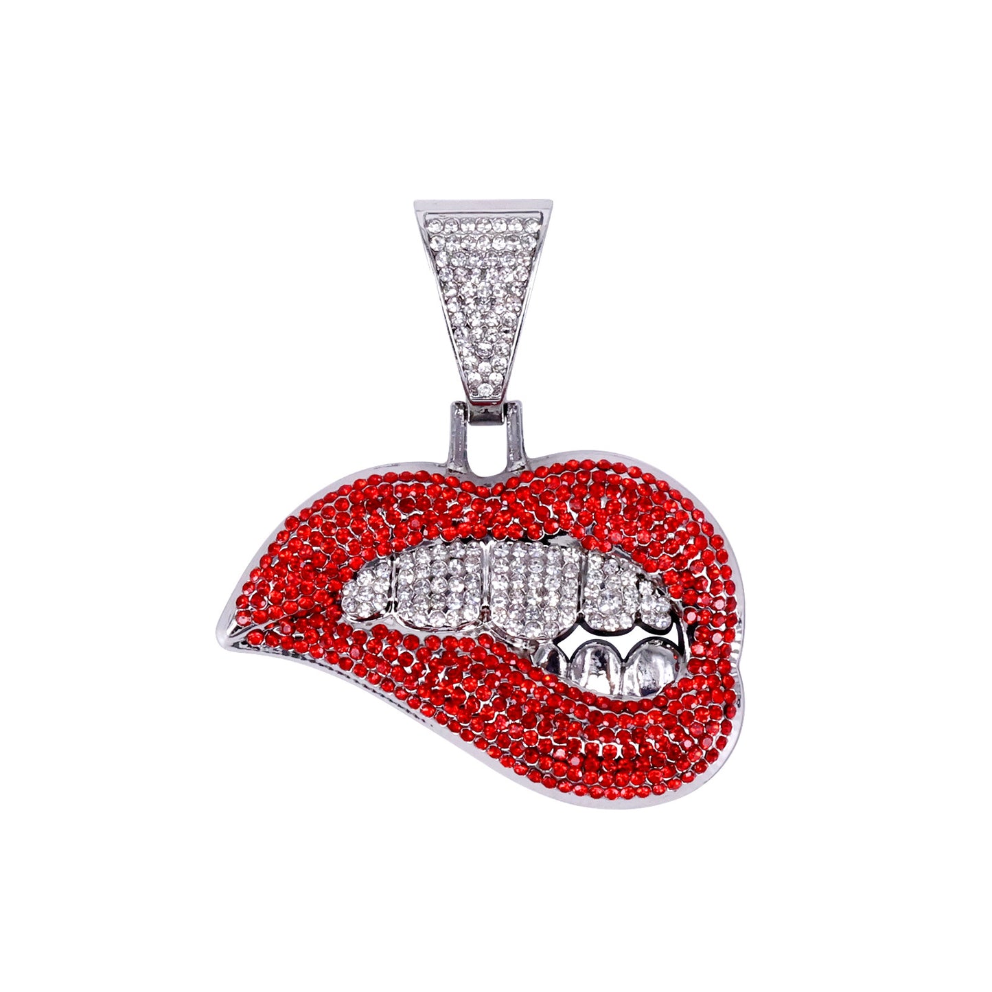 Men's Lips Diamond Single Domineering Cool Exaggerated Pendants