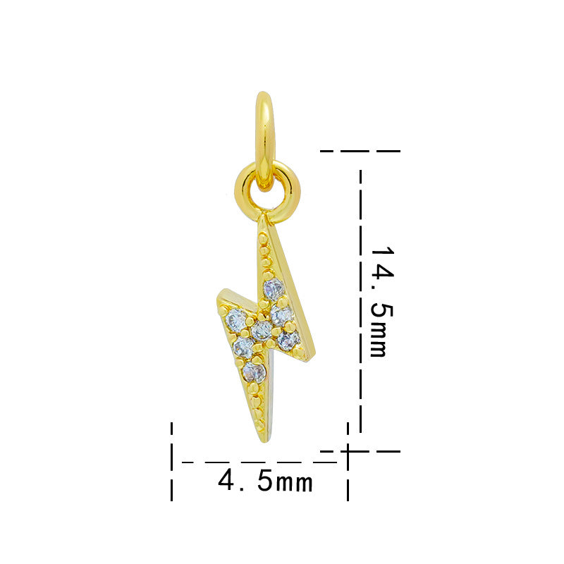 Copper Micro Inlay Real Gold Plating Accessories Pendants