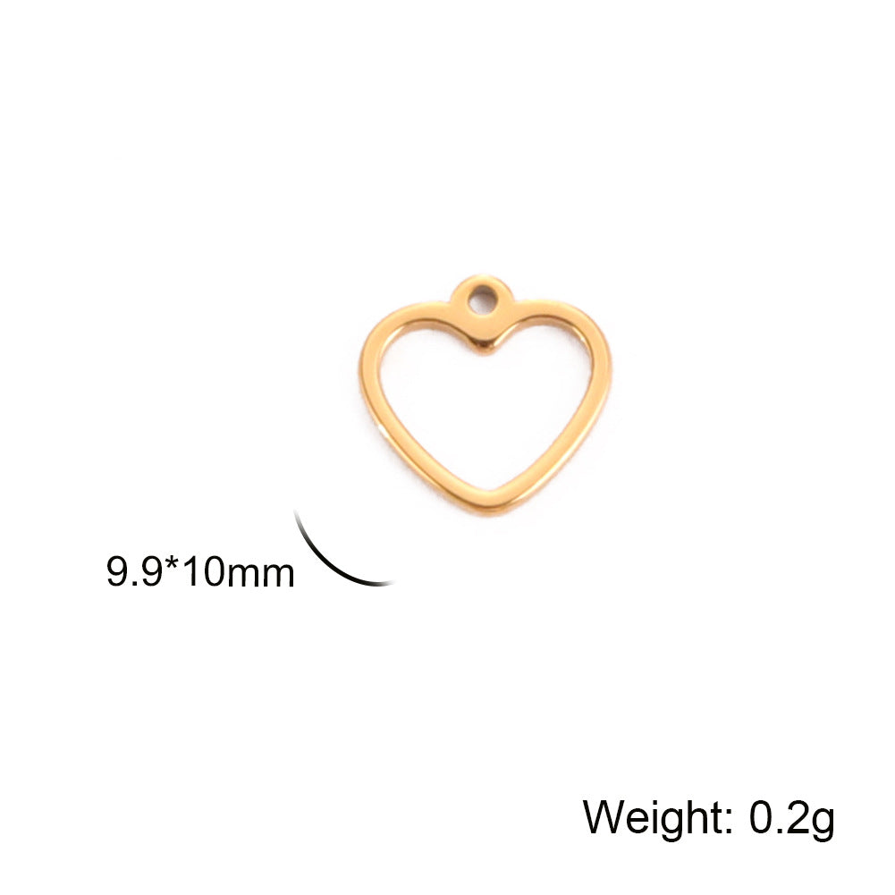 Stainless Steel Heart-shaped Bow Fir Tree Pendants