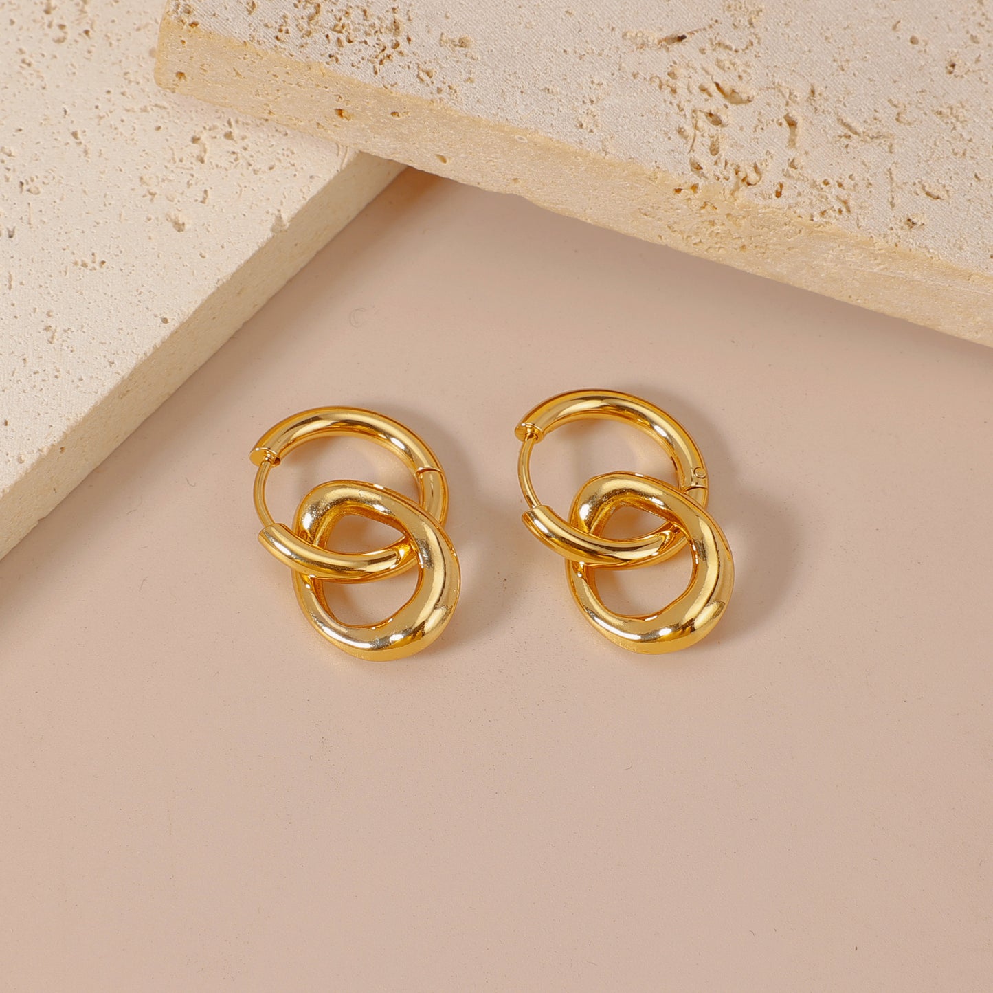 Women's Stainless Steel For Love Heart Flowers Eardrops Ear Titanium Earrings