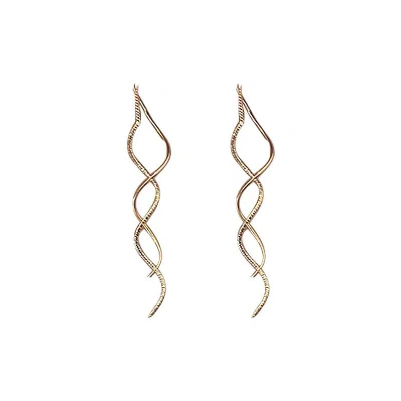 Fairy Wave Tassel Hanging Niche Design Earrings