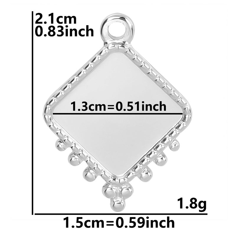 Steel Square Ornament Accessories Light Luxury Necklaces