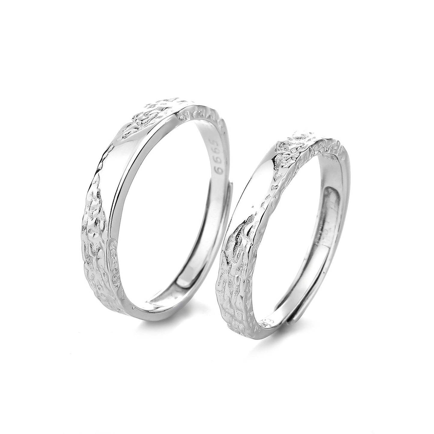 Women's & Men's Couple Pair Of Models Niche Advanced Light Rings