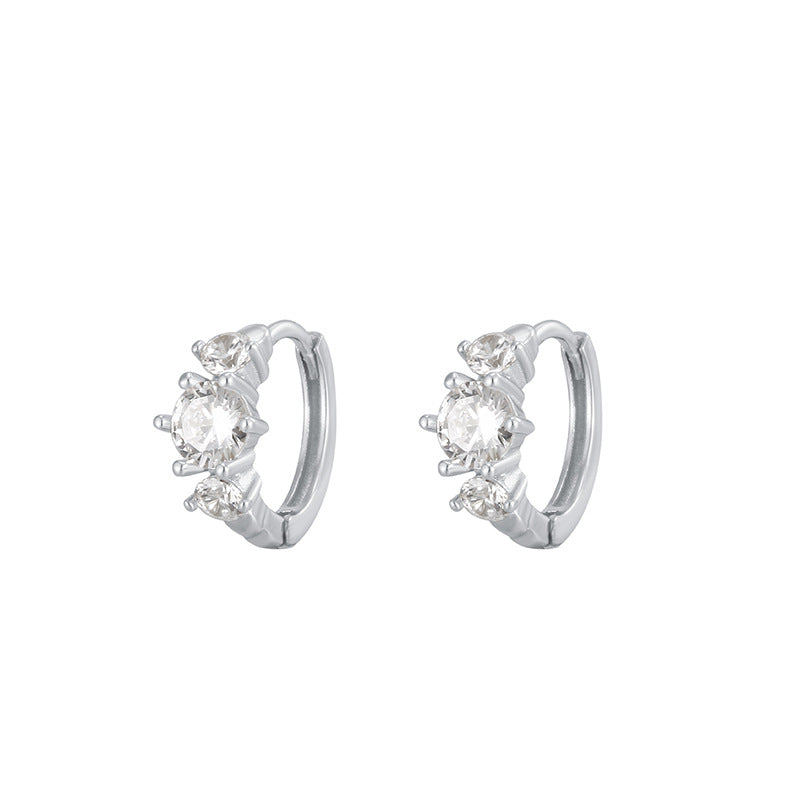 Personality Geometry Fine Sterling Sier Small Earrings