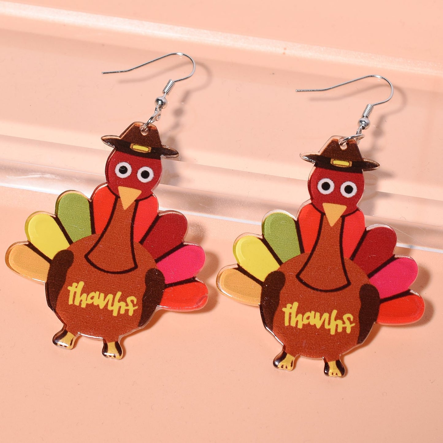 Women's Cartoon Turkey Acrylic Fun Strange Creative Earrings