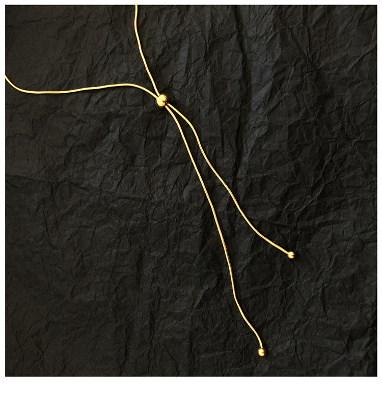 Women's Bones Gold Simple Titanium Steel No Fading For Necklaces