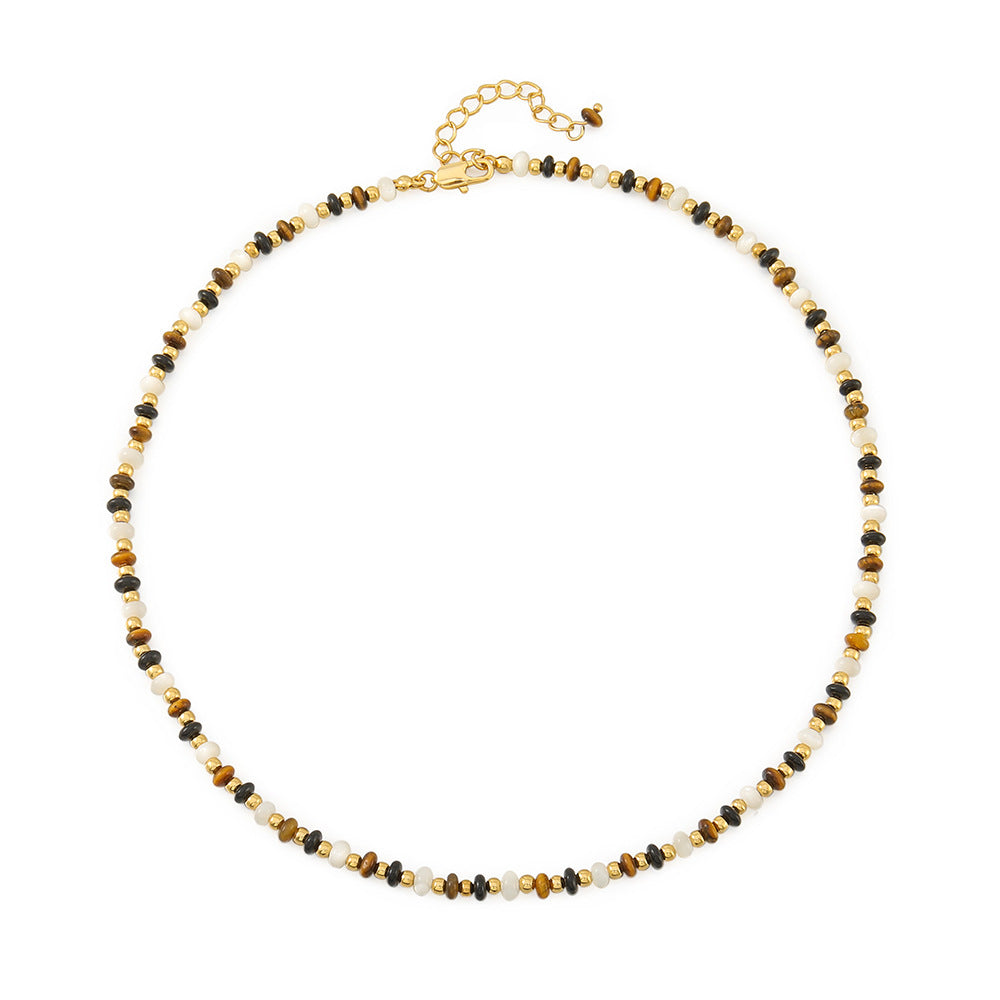Tigereye Beaded High-grade Agate Mild Luxury Retro Clavicle Necklaces