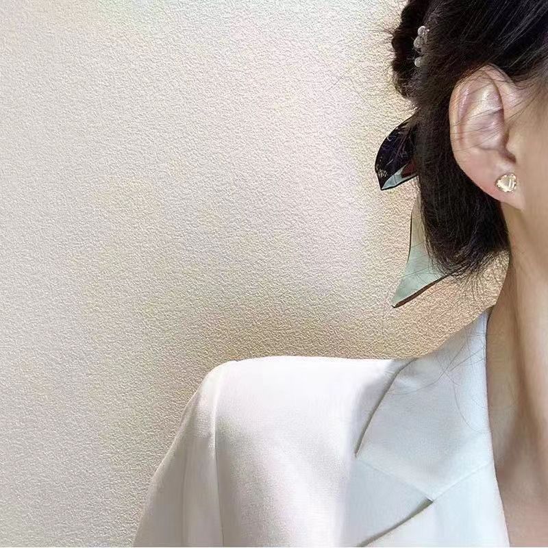Women's Three Pairs Storage Ear Daily Opal Simple Geometric Earrings