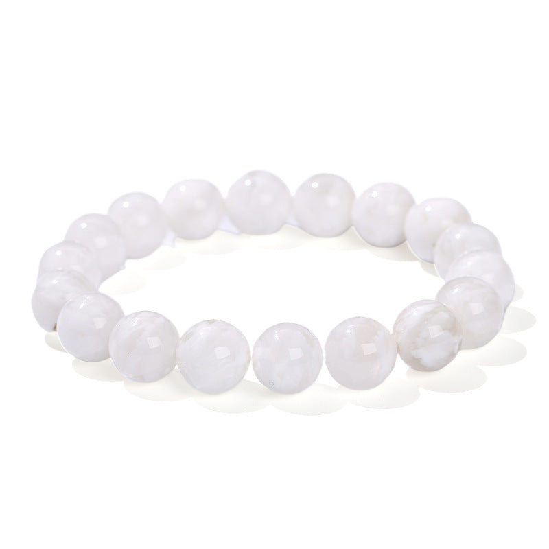 Natural White Snowflake Ghost Fashion Round Bracelets
