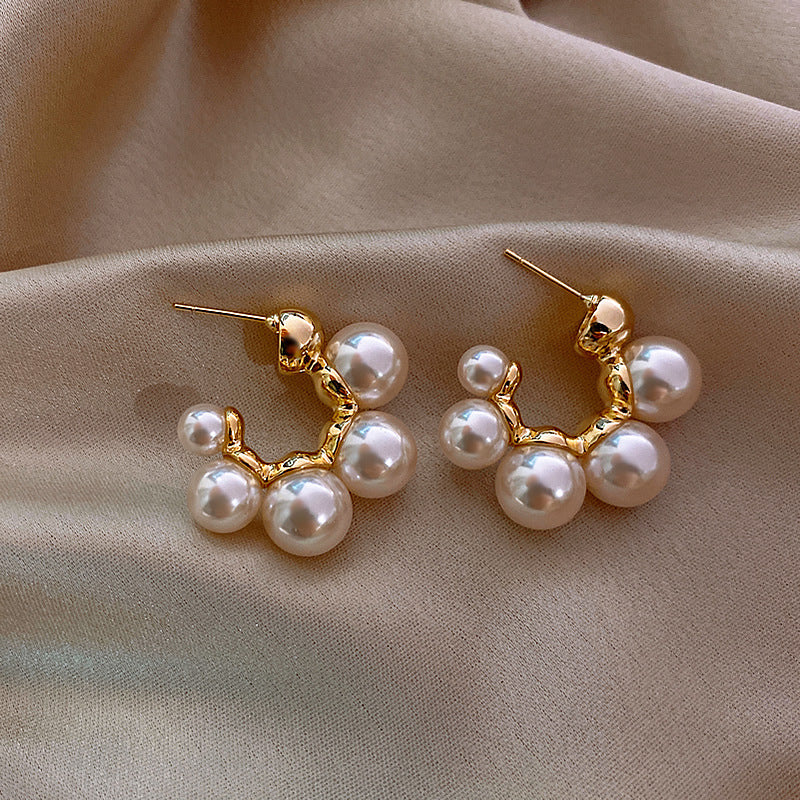 Women's Irregular Design Pearl Light Luxury High-grade Elegant For Stud Earrings