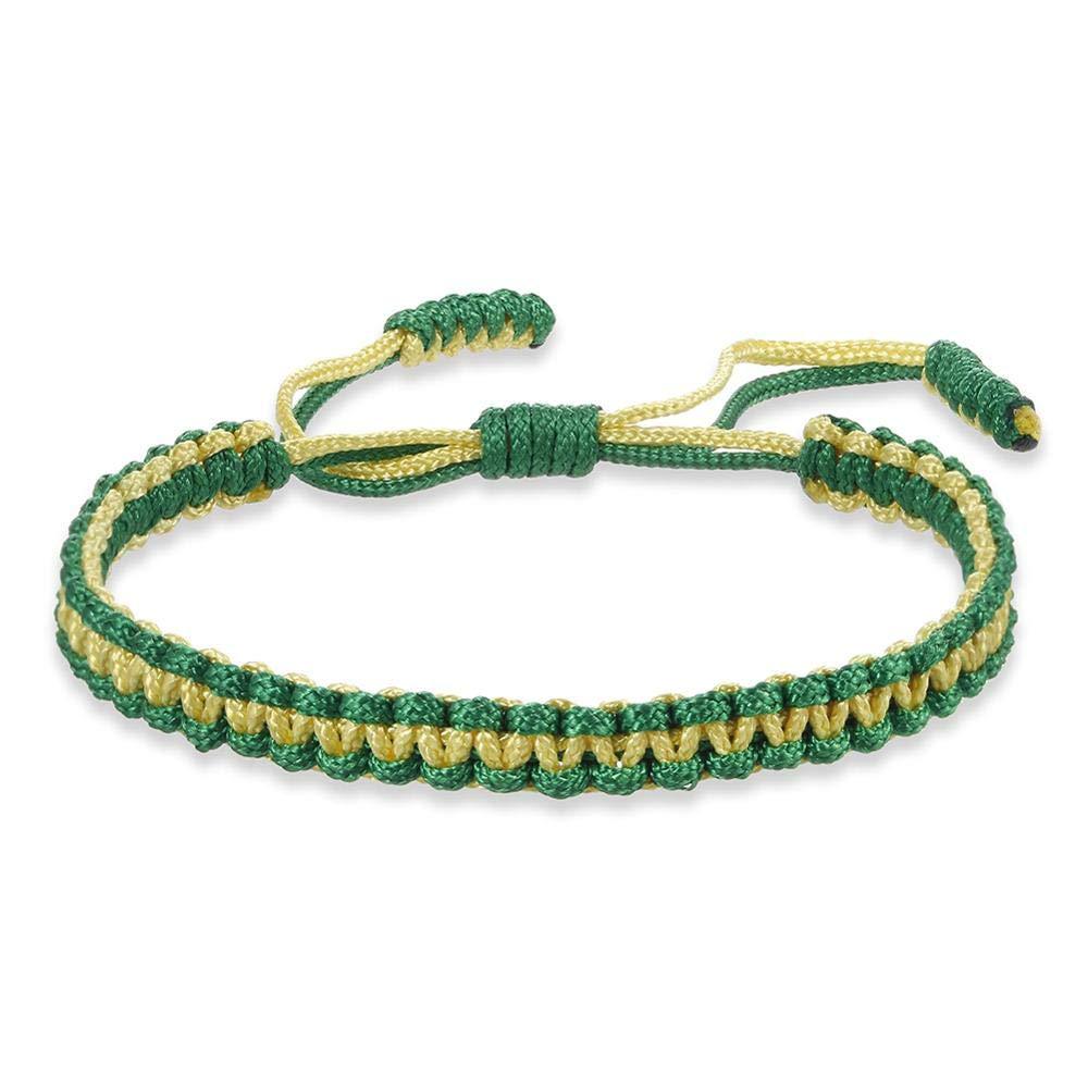 Women's Handmade Multicolor Jade Thread Braided Adjustable Bracelets