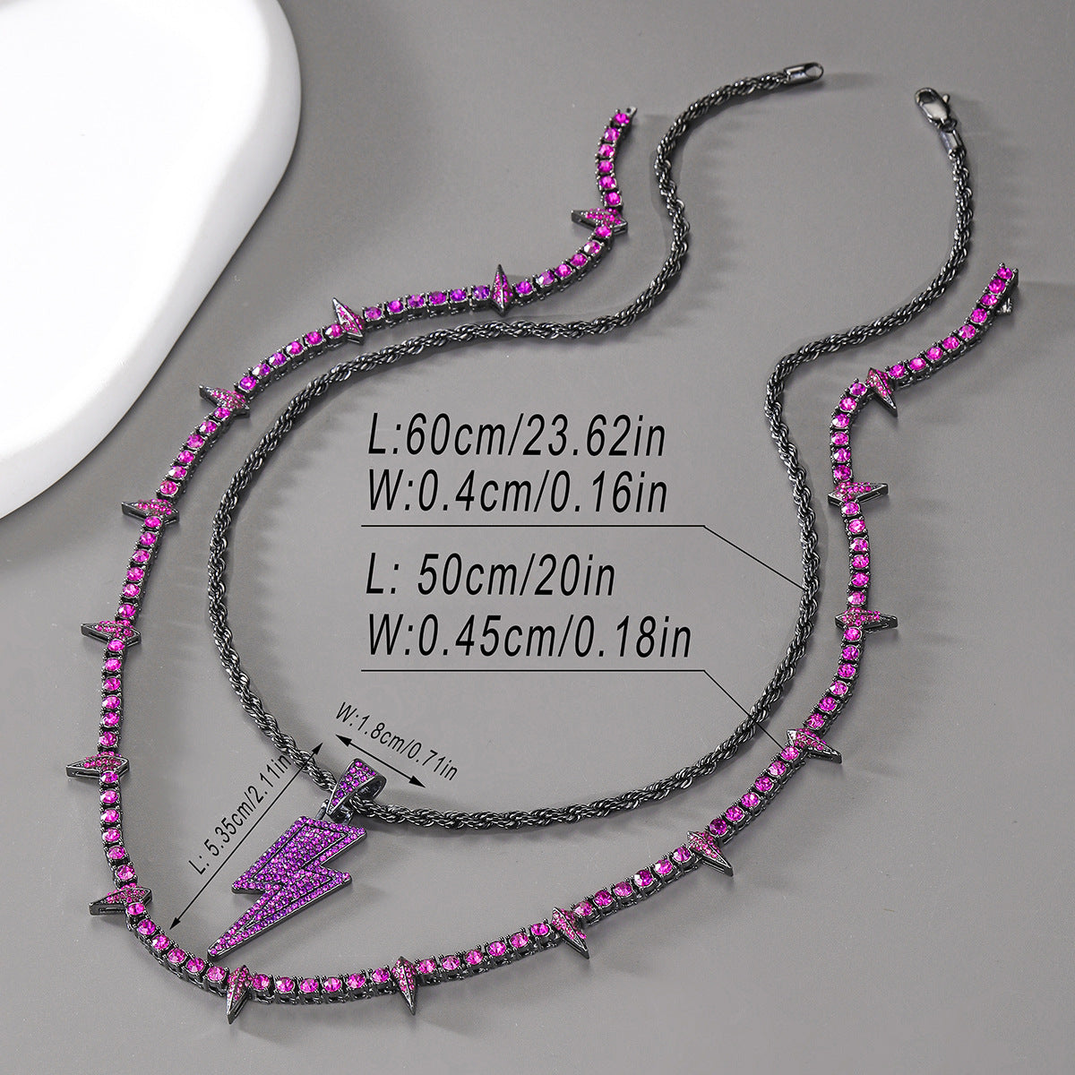 Hip Hop Panther Twin Dark Style Necklaces