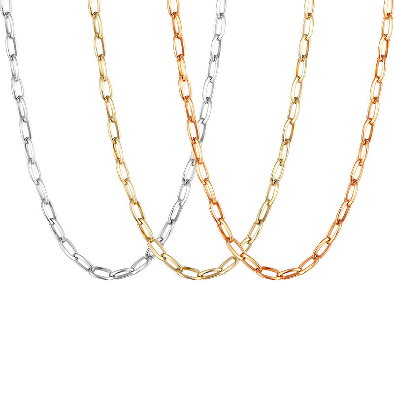 Women's Gold Titanium Steel Choker Minority Twin Hemp Flowers Necklaces