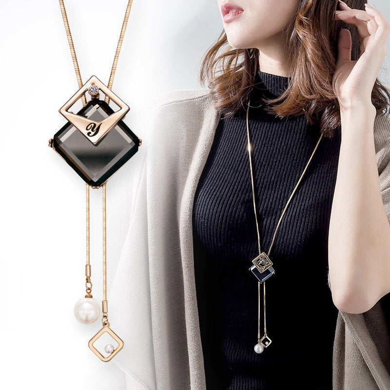 Women's Classic Sweater Chain Long Clothes Accessories Necklaces