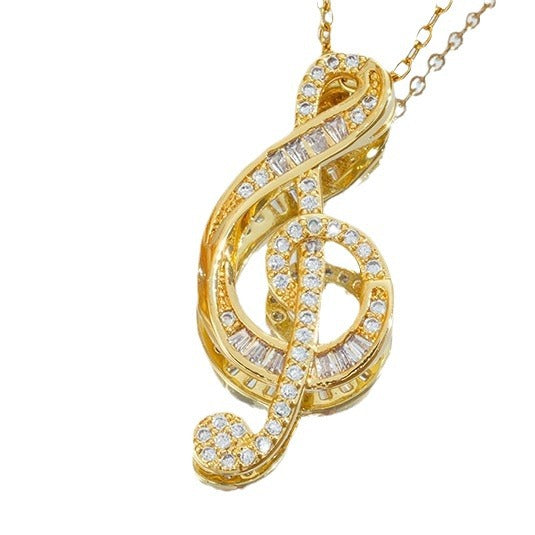 Titanium Steel Ornament Notes Personalized Design Necklaces