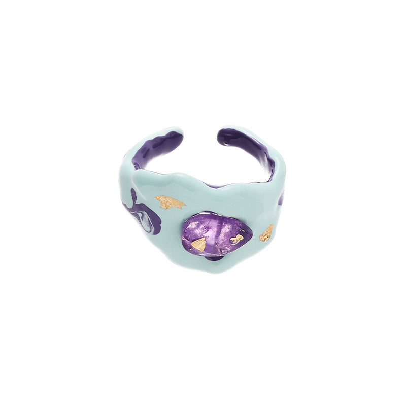 Female Affordable Luxury Style High-grade Drop Oil Rings