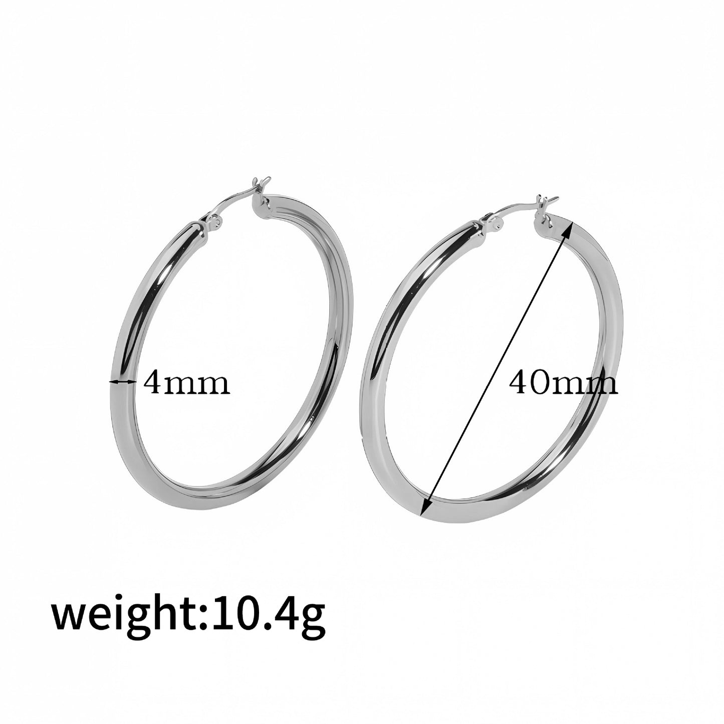 Women's Gold Stainless Steel Exaggerated Circle Hollow Earrings