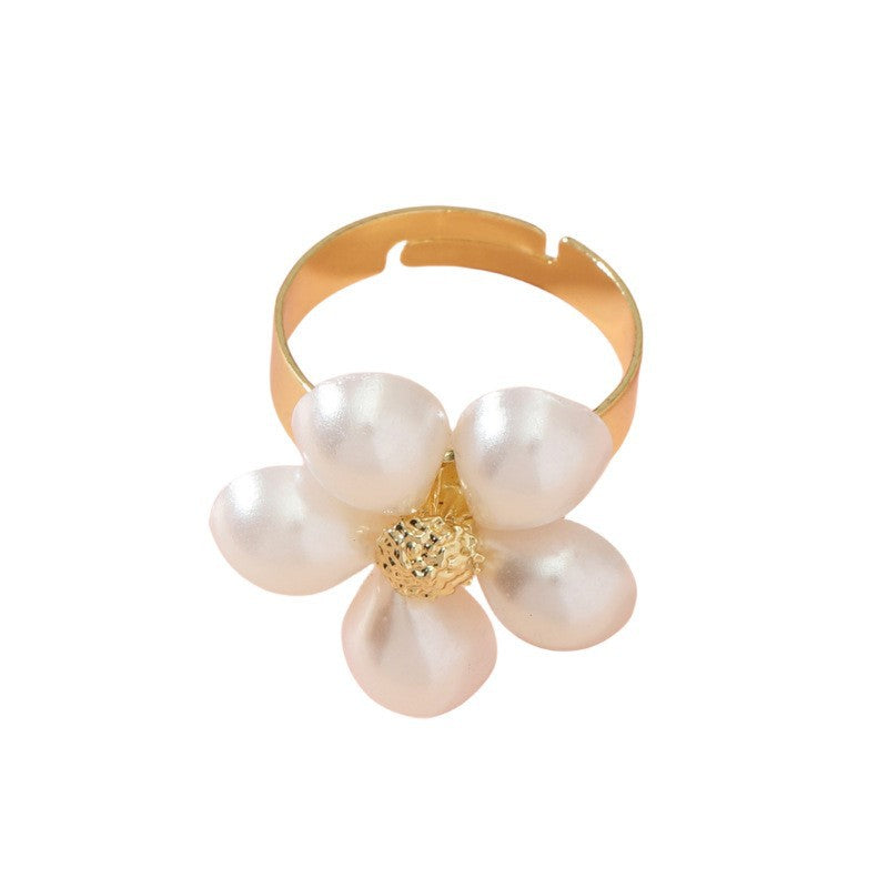 French Retro Baroque Flower Open Fashion Rings