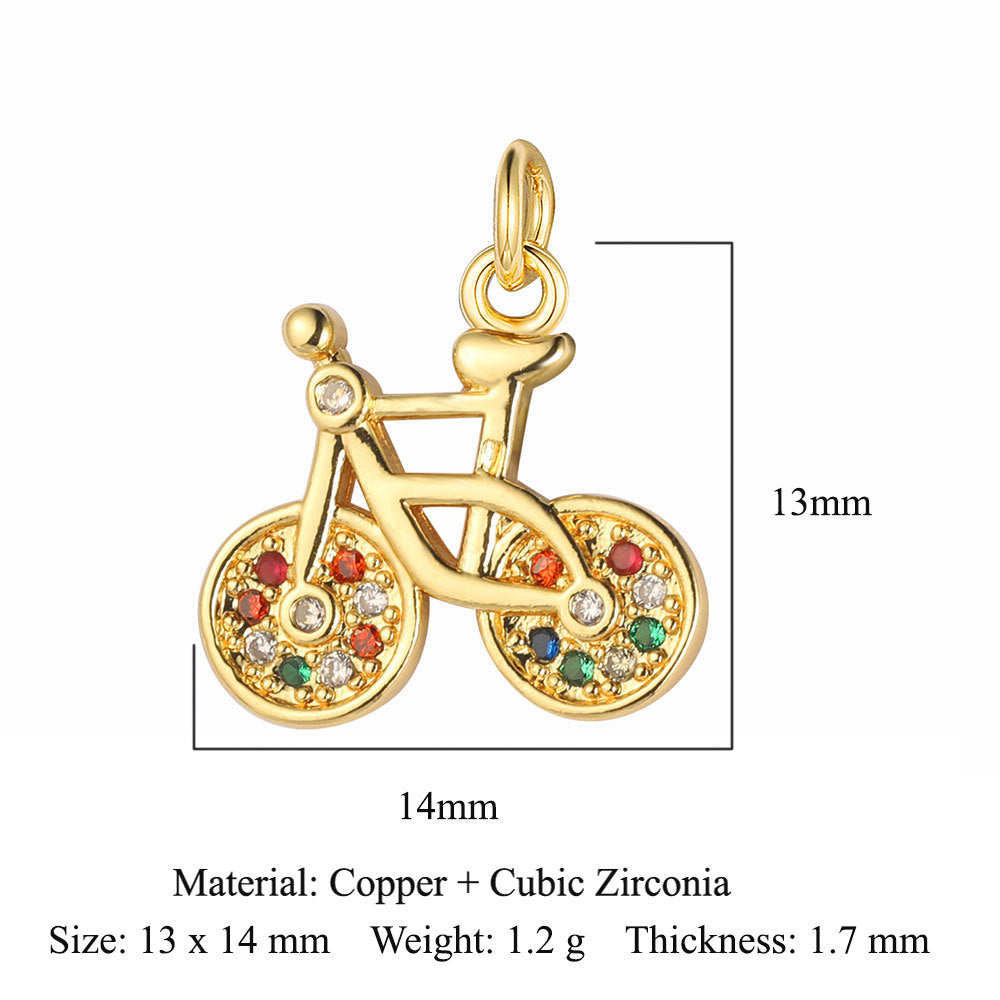 Tree Horseshoe Copper Zircon Snake Butterfly Pendants