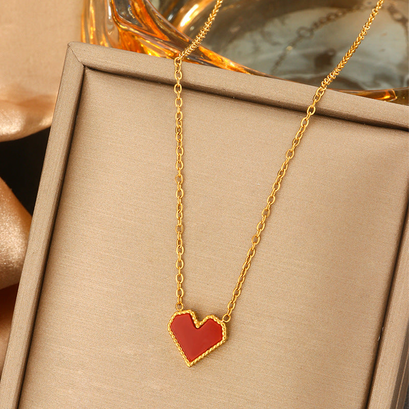 Fresh Titanium Steel Short Pearl High-grade Necklaces