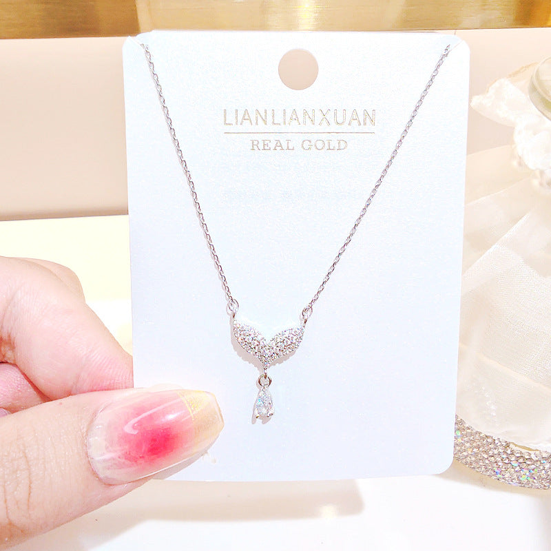 Women's Copper Summer High-grade Simple Refined Zircon Gold Necklaces