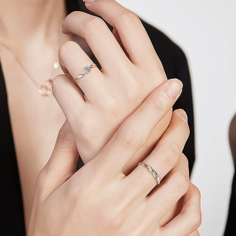 Women's & Men's Pure Sier Niche Design Valentine's Day Rings