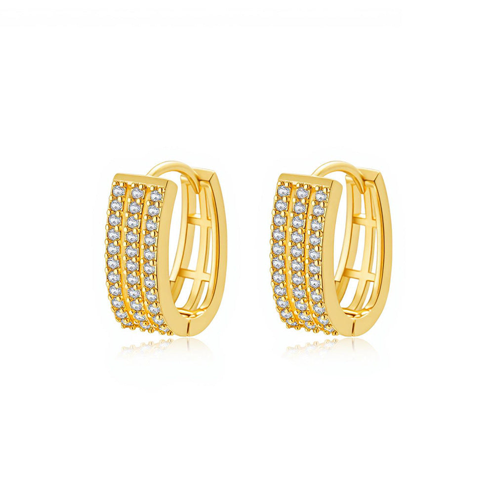 Zircon Gang Drill Clip Minority Fashion Temperament Wild Exquisite High-grade Rings