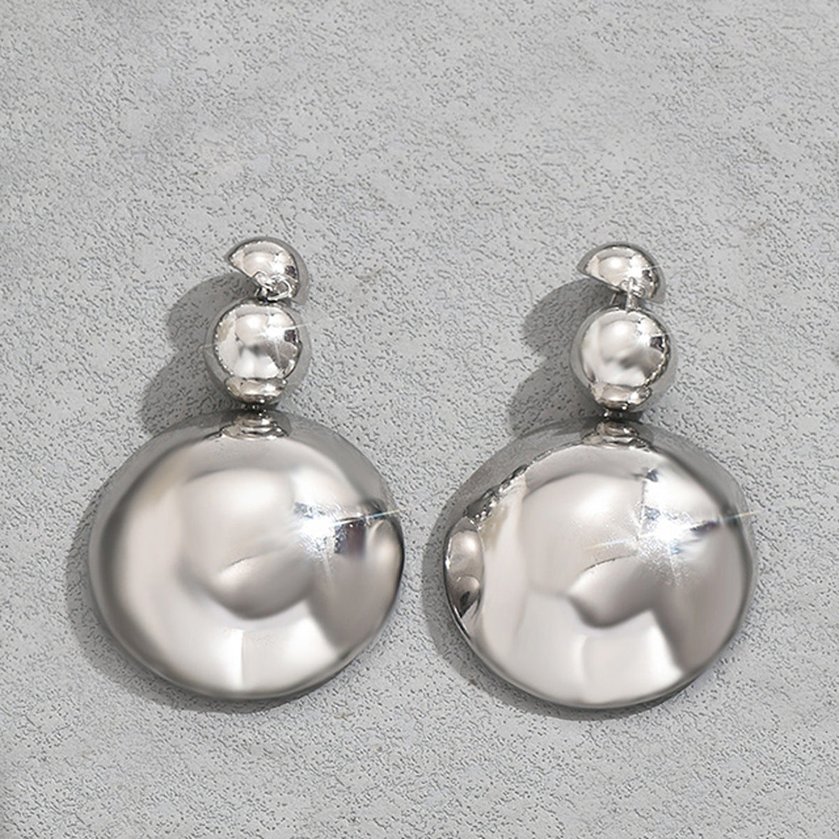 Women's Personalized Metal Round Beads Niche High-grade Jewelry Set