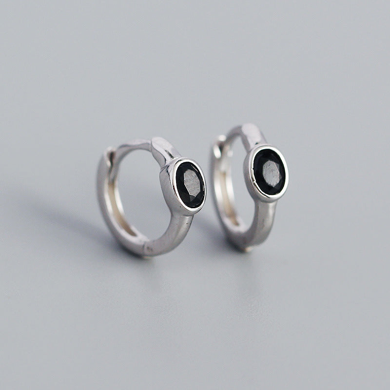 Women's Sier Minimalist Style Egg Type Zircon Rings