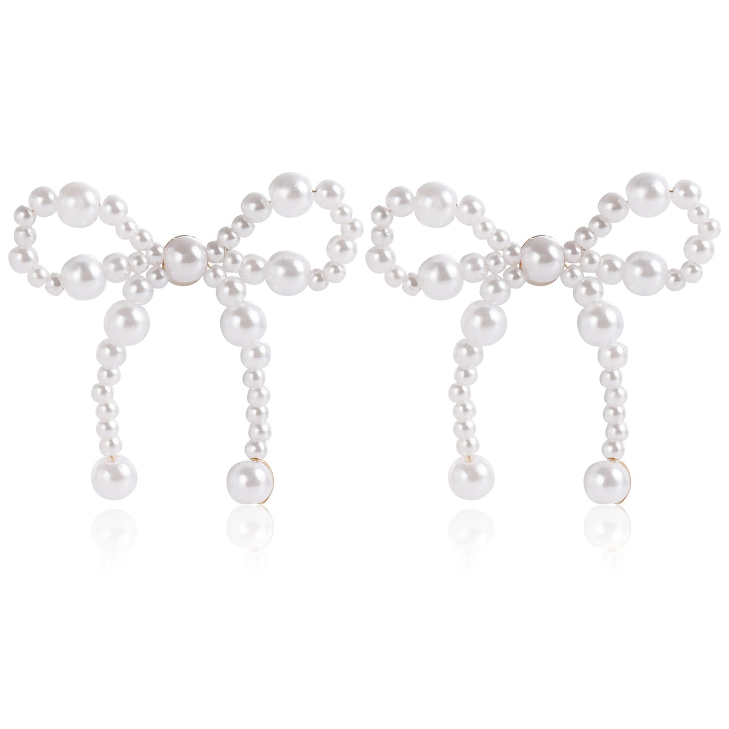 Women's Ornament Retro Imitation Pearl Bowknot Floral Earrings