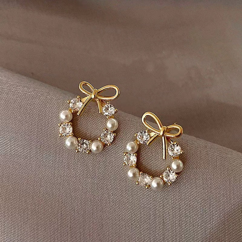 Women's Sier Needle Retro Geometric Metal Design Earrings