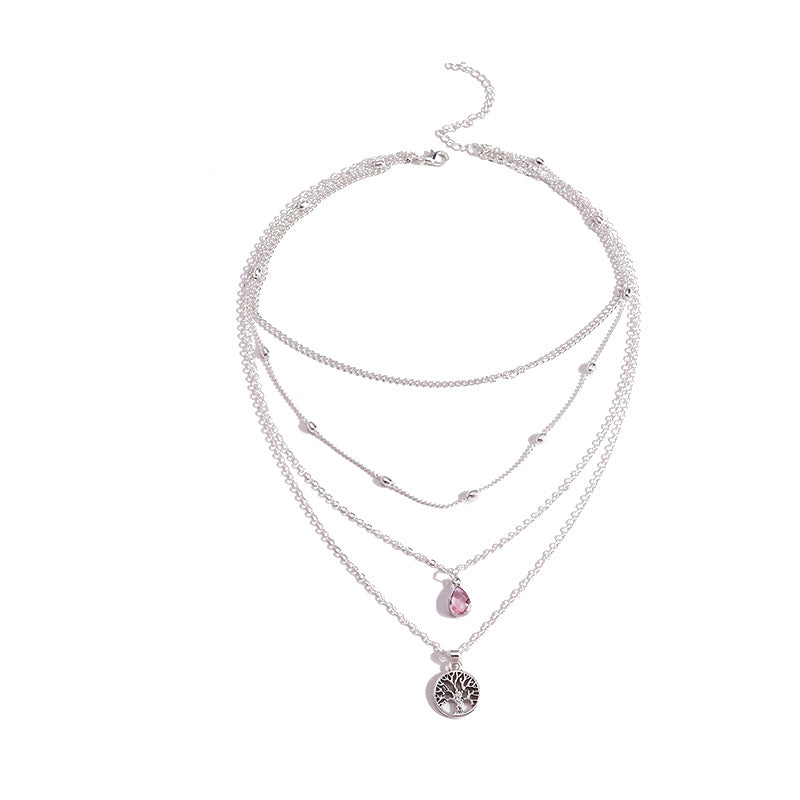 Crystal Female Creative Natural Hollow Tree Pendants