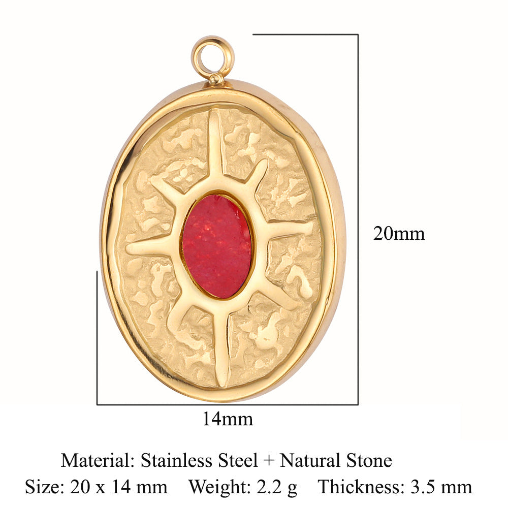 Steel Water Drop Shape Ornament Accessories Pendants