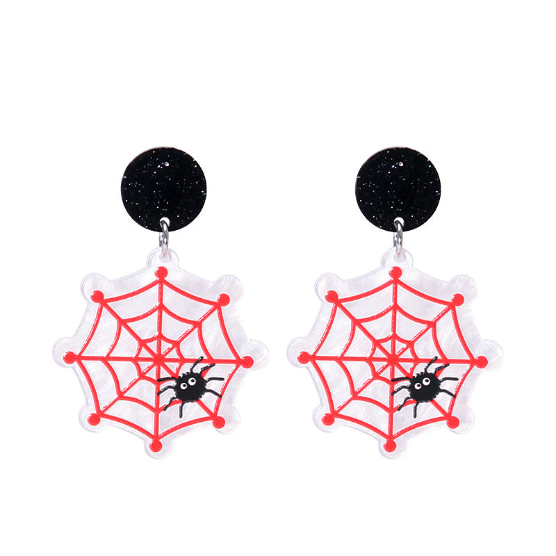 Creative Halloween Series Cartoon Funny Fun Acrylic Plate Earrings