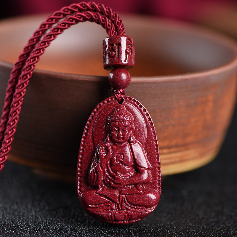 New Cinnabar Buddha Bodhisattva Patron Female Pendants