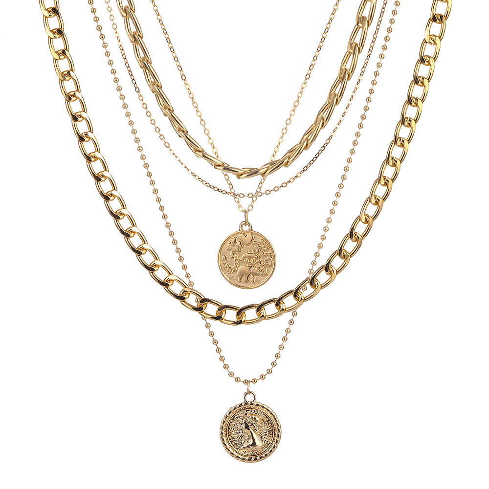 Women's Ornament Portrait Fashion Personal Accessories High-grade Necklaces