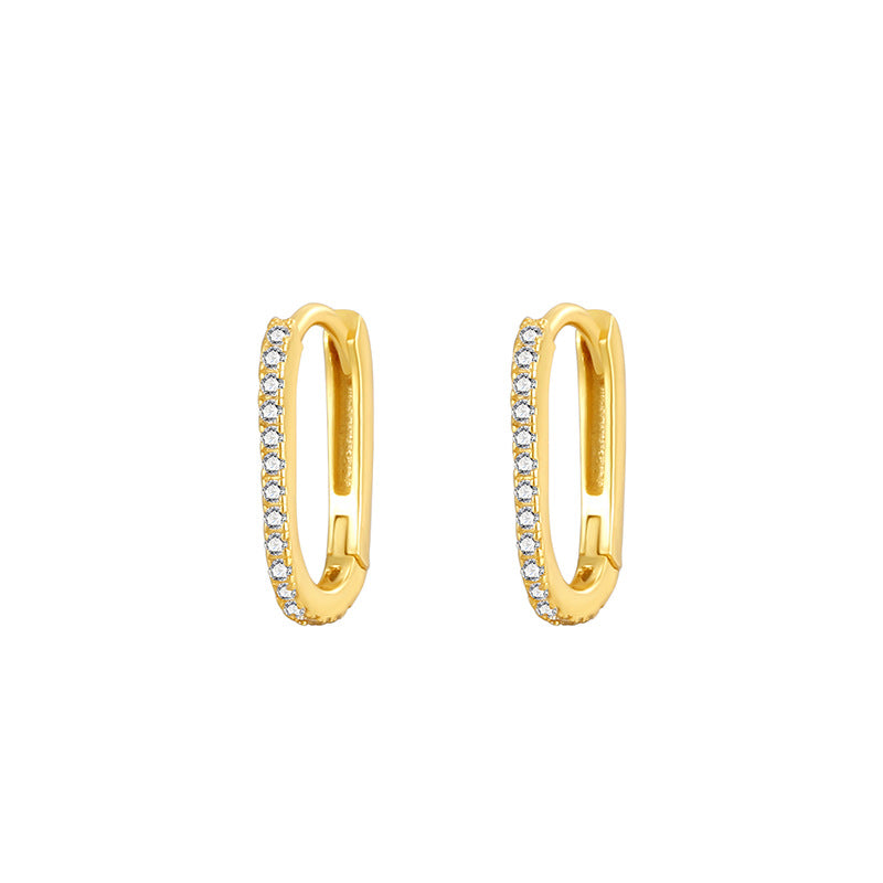 Sterling Sier Geometry Rectangle Personalized Simple Fashion Earrings