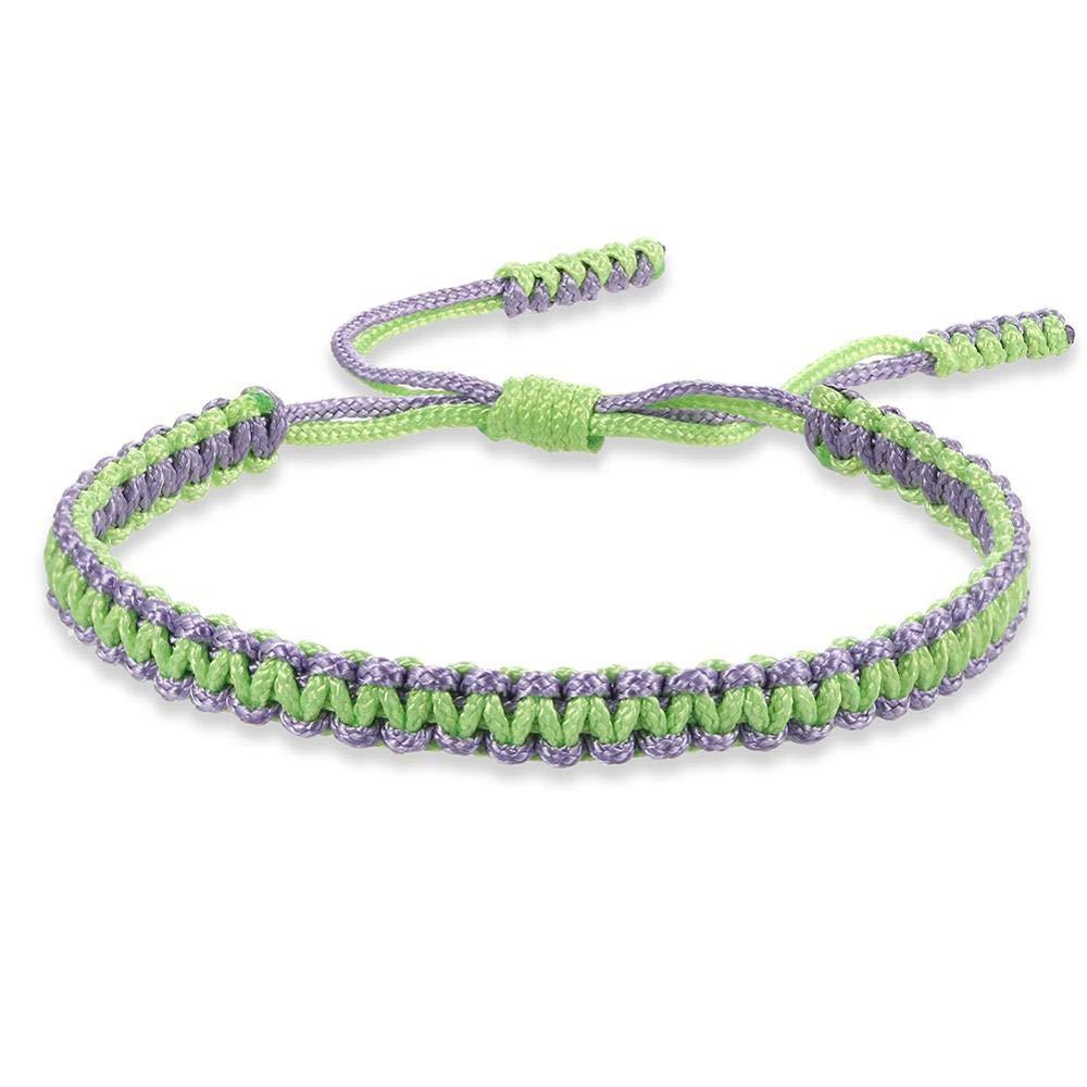 Women's Handmade Multicolor Jade Thread Braided Adjustable Bracelets