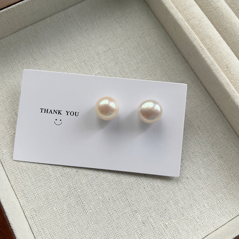 Women's Pearl Real For Everyday Joker Trendy Earrings