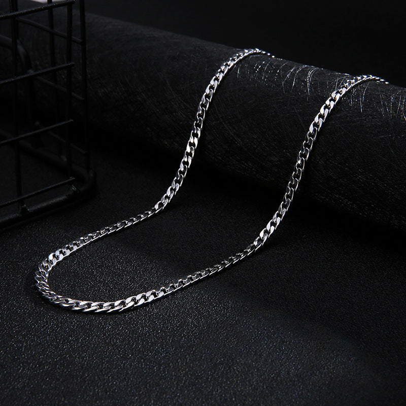 Women's & Men's Fading Cuban Link Chain Hip Hop Versatile Stainless Necklaces