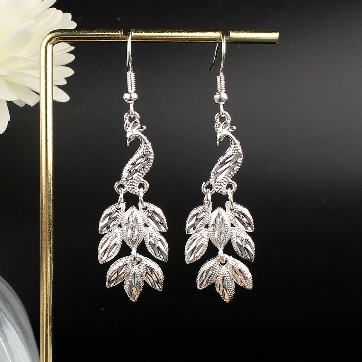 High-grade Tibetan Sier Summer Long Tassel Earrings