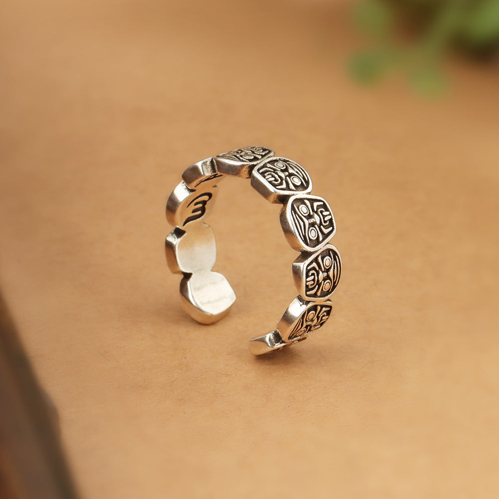 Women's Style Light Luxury Minority Design Six Rings