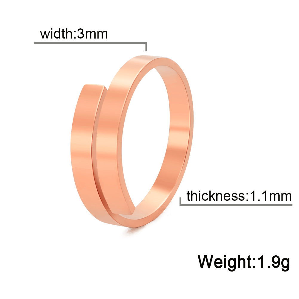 Unique Personality Pliable Temperament Spiral Shape Rings