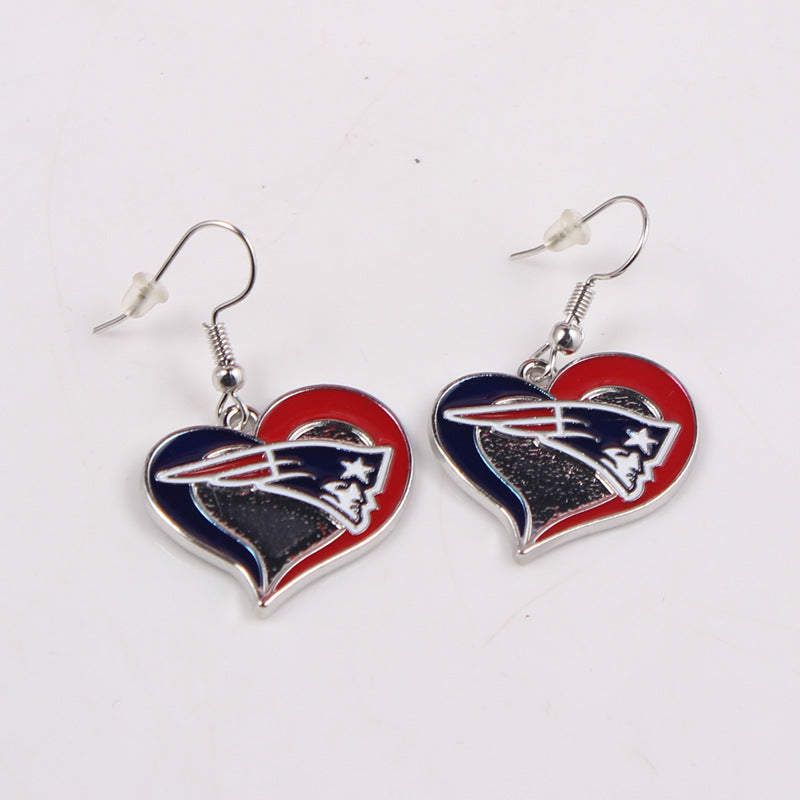 Oil Dripping Sports Team Series Denim Steel Pirate Earrings